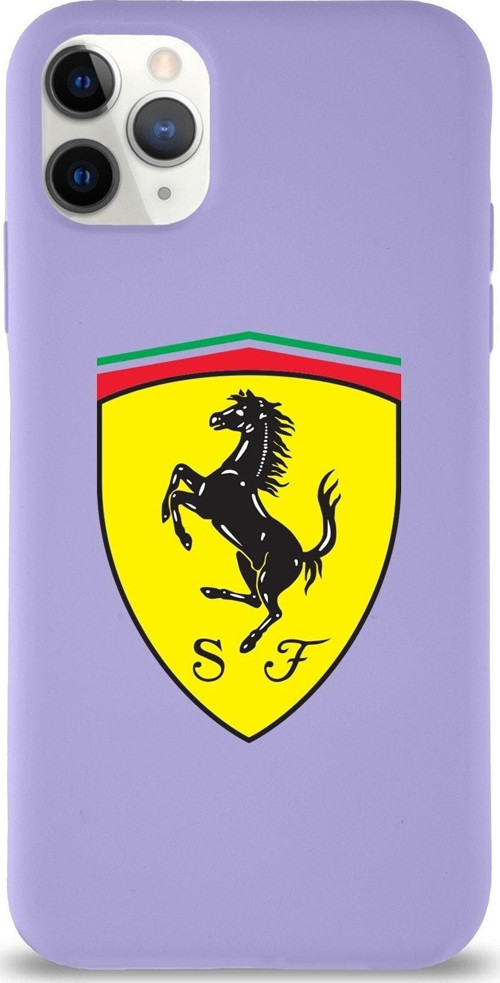 Apple Iphone 11 Pro Max Uyumlu Lansman Kılıf Ferrari Tasarımlı Altı Kapalı Içi Kadife Kaplı Kapak