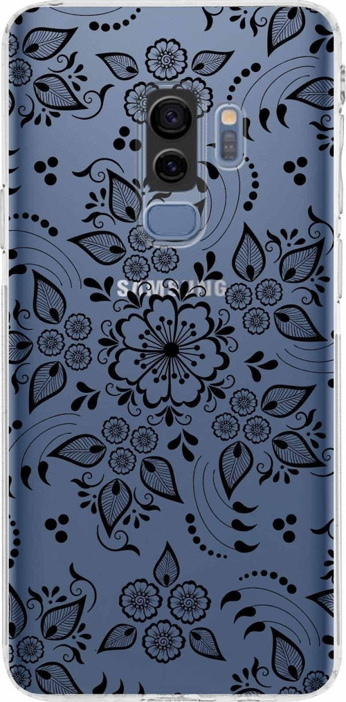 Samsung Galaxy S9 Plus Kamera Korumalı Kapak Nostalji Desen Tasarımlı Şeffaf Kılıf