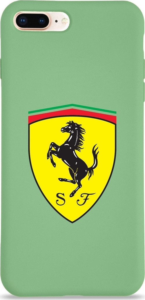 Iphone 8 Plus Uyumlu Lansman Kılıf Ferrari Tasarımlı Altı Kapalı Içi Kadife Kaplı Kapak