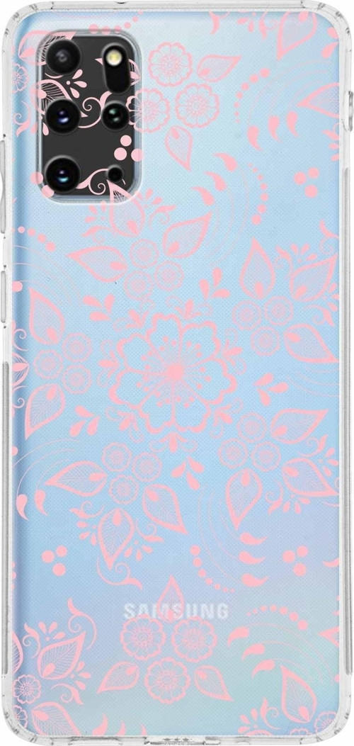 Samsung Galaxy S20 Plus Kamera Korumalı Kapak Nostalji Desen Tasarımlı Şeffaf Kılıf