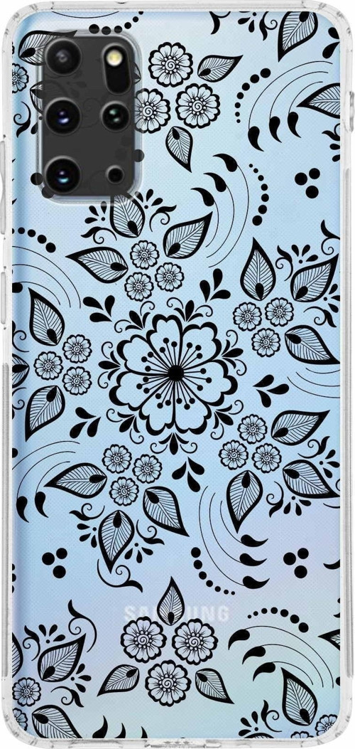 Samsung Galaxy S20 Plus Kamera Korumalı Kapak Nostalji Desen Tasarımlı Şeffaf Kılıf