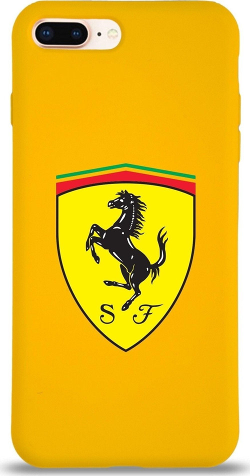 Iphone 8 Plus Uyumlu Lansman Kılıf Ferrari Tasarımlı Altı Kapalı Içi Kadife Kaplı Kapak