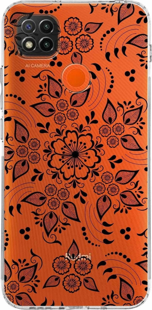 Xiaomi Redmi 9C Kamera Korumalı Kapak Nostalji Desen Tasarımlı Şeffaf Kılıf