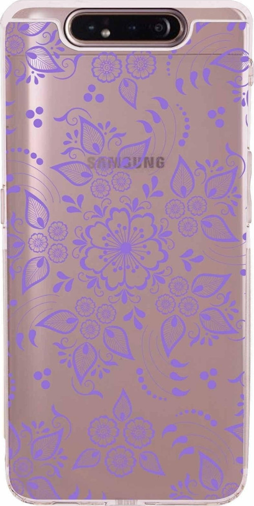 Samsung Galaxy A80 Kamera Korumalı Kapak Nostalji Desen Tasarımlı Şeffaf Kılıf