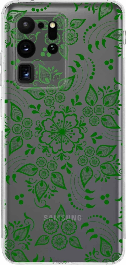 Samsung Galaxy S20 Ultra Kamera Korumalı Kapak Nostalji Desen Tasarımlı Şeffaf Kılıf