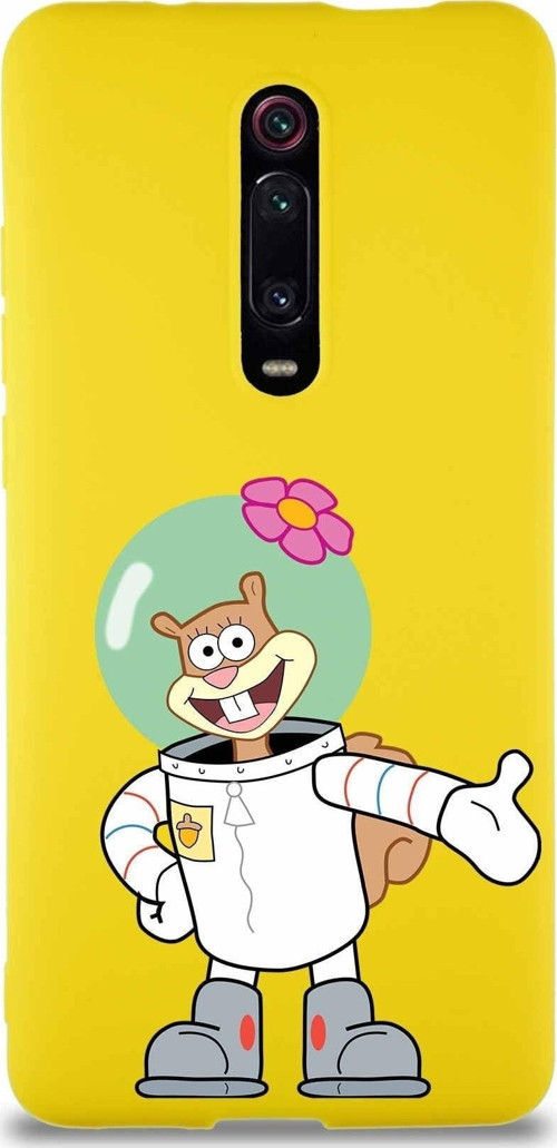 Xiaomi Mi 9T Pro Soft Premier Kapak Sandy Tasarımlı Silikon Kılıf - Sarı