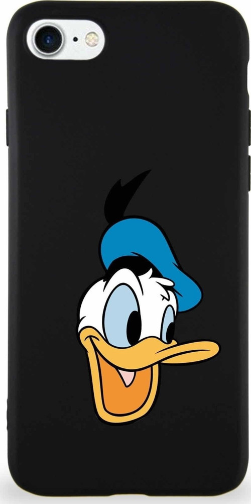 Iphone Se 2022 Uyumlu Soft Premier Kapak Donald Duck-A Tasarımlı Silikon Kılıf - Siyah