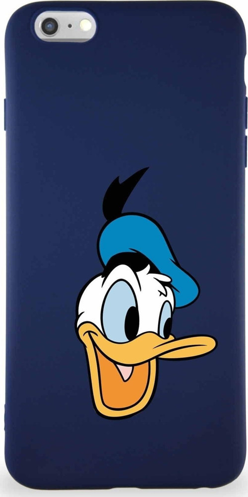 Apple Iphone 6 Plus Soft Premier Kapak Donald Duck-A Tasarımlı Silikon Kılıf - Lacivert