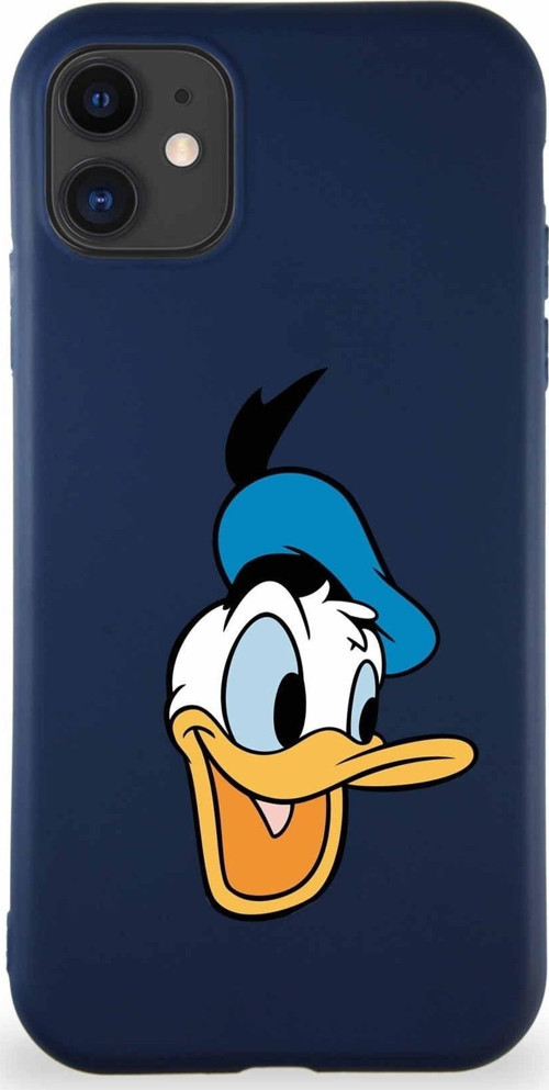 Iphone 11 Uyumlu Soft Premier Kapak Donald Duck-A Tasarımlı Silikon Kılıf - Lacivert
