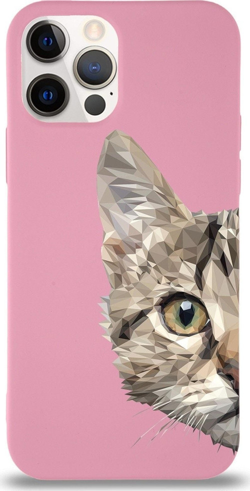 Iphone 12 Pro Uyumlu Lansman Kılıf Catface Tasarımlı Altı Kapalı Içi Kadife Kaplı Kapak
