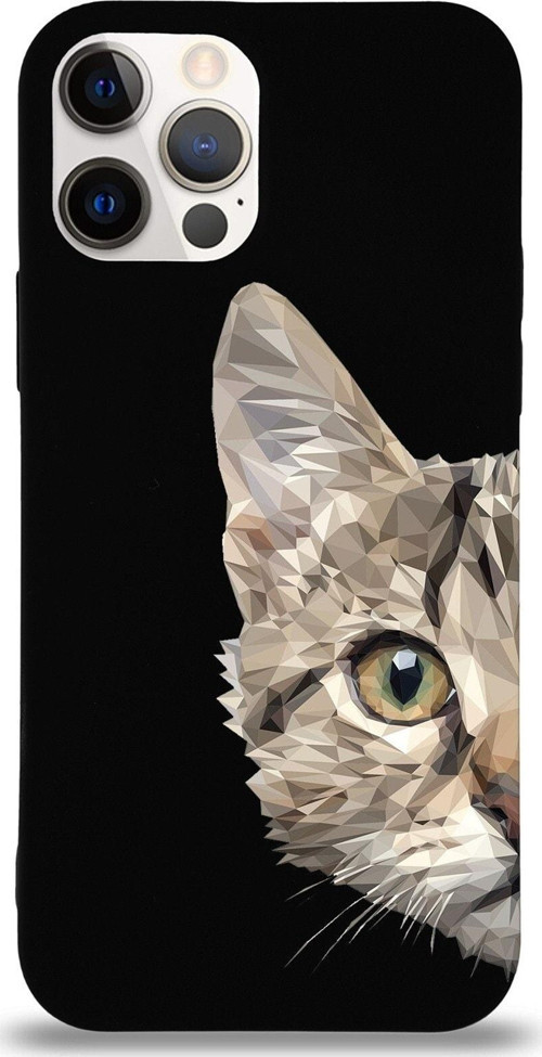 Iphone 12 Pro Uyumlu Lansman Kılıf Catface Tasarımlı Altı Kapalı Içi Kadife Kaplı Kapak