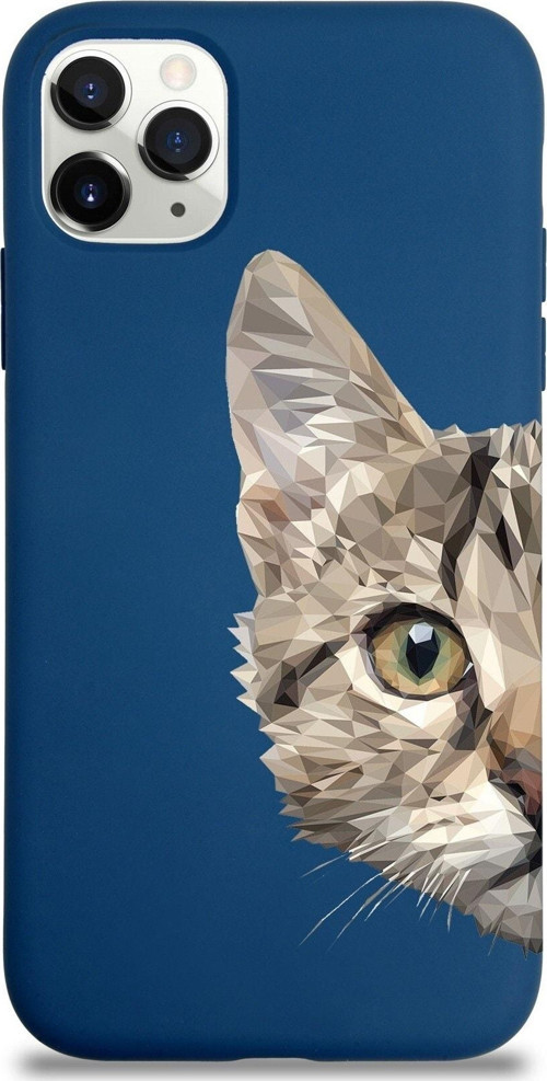 Iphone 11 Pro Uyumlu Lansman Kılıf Catface Tasarımlı Altı Kapalı Içi Kadife Kaplı Kapak