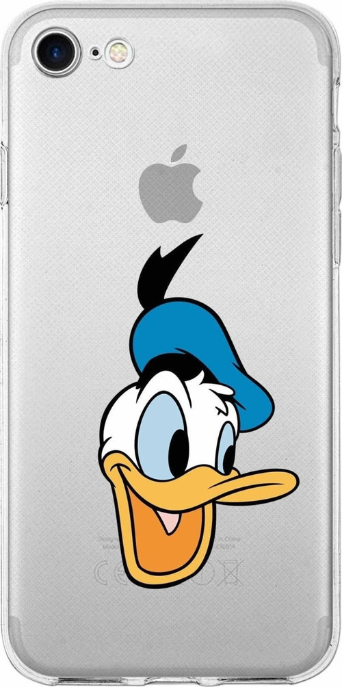 Iphone Se 2020 Uyumlu Kapak Donald Duck Tasarımlı Şeffaf Silikon Kılıf