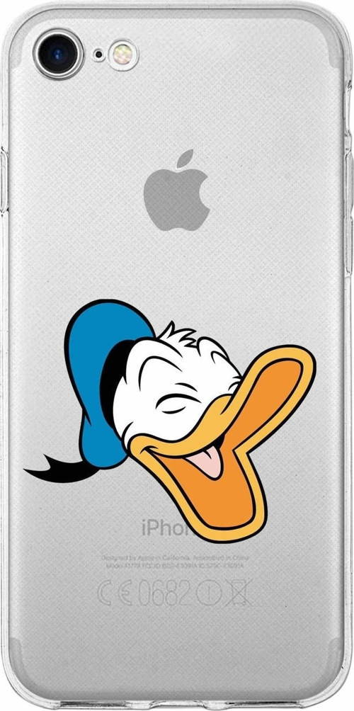 Iphone Se 2020 Uyumlu Kapak Donald Duck Tasarımlı Şeffaf Silikon Kılıf
