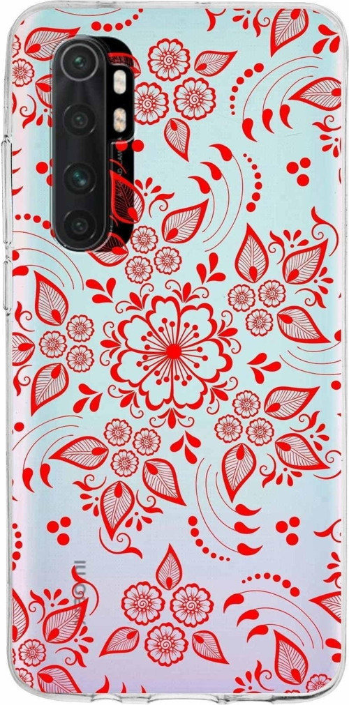 Xiaomi Mi Note 10 Lite Uyumlu Kapak Nostalji Desen Tasarımlı Şeffaf Silikon Kılıf