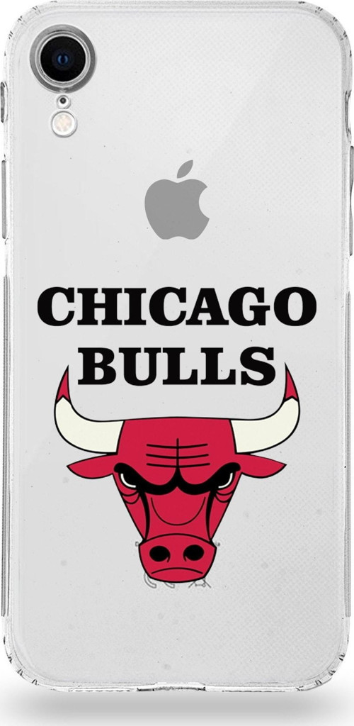 Apple Iphone Xr Uyumlu Kamera Korumalı Kapak Chicago Bulls Tasarımlı Şeffaf Kılıf