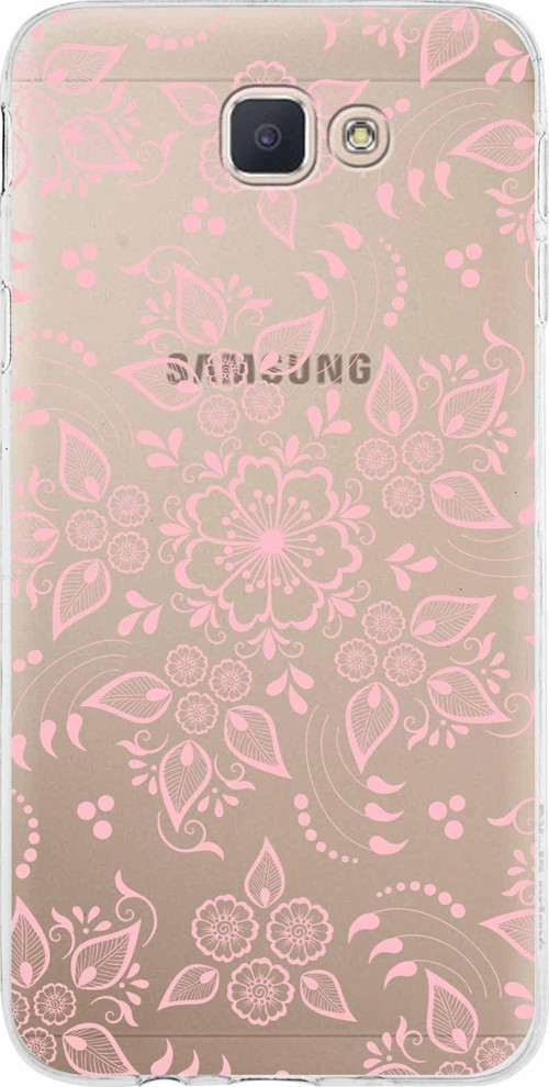 Samsung Galaxy J5 Prime Kapak Nostalji Desen Tasarımlı Şeffaf Silikon Kılıf