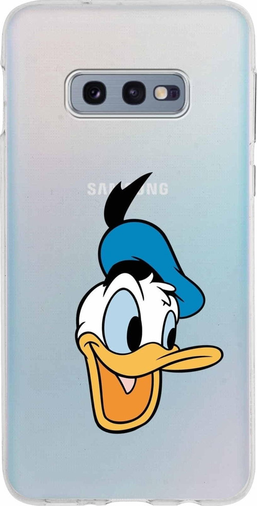 Samsung Galaxy S10E Kapak Donald Duck Tasarımlı Şeffaf Silikon Kılıf