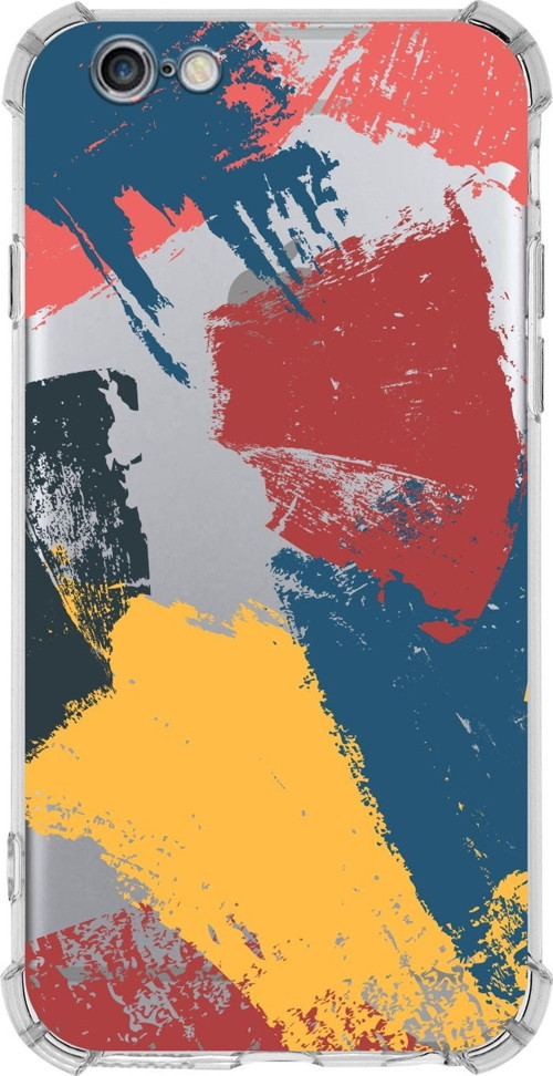 Iphone 6 Uyumlu Darbe Emici Antişok Kapak Brush Stroke Tasarımlı