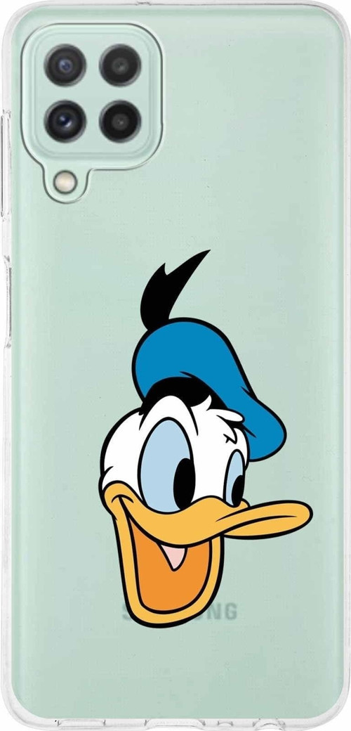 Samsung Galaxy A22 Kapak Donald Duck Tasarımlı Şeffaf Silikon Kılıf