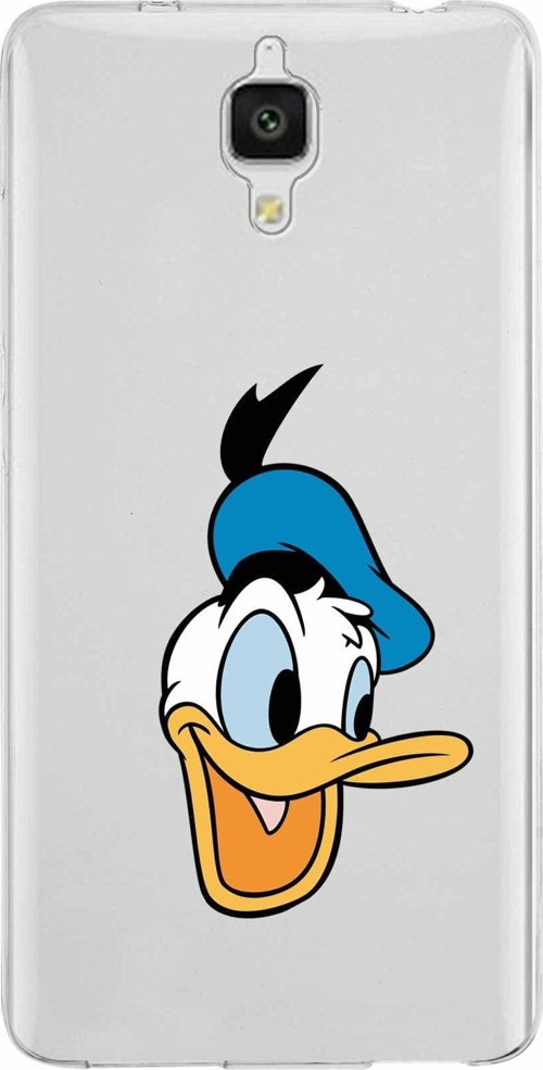 Xiaomi Mi 4 Uyumlu Kapak Donald Duck Tasarımlı Şeffaf Silikon Kılıf