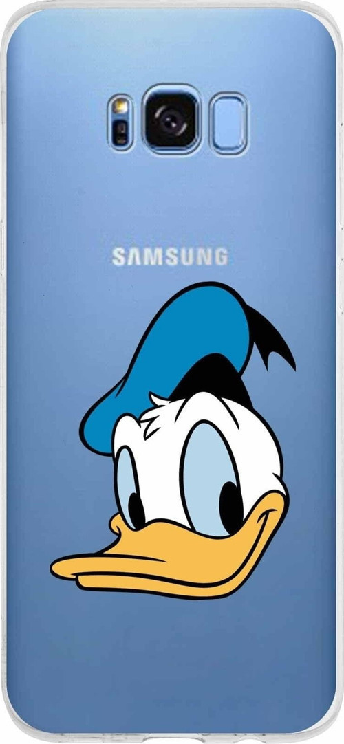 Samsung Galaxy S8 Plus Kapak Donald Duck Tasarımlı Şeffaf Silikon Kılıf