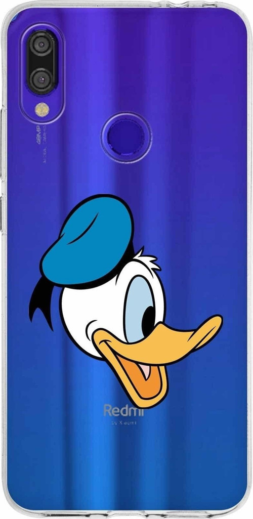 Xiaomi Redmi Note 7 Pro Uyumlu Kapak Donald Duck Tasarımlı Şeffaf Silikon Kılıf