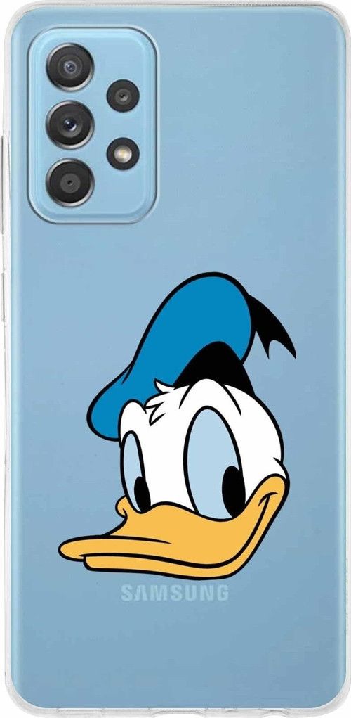 Samsung Galaxy A52 Kapak Donald Duck Tasarımlı Şeffaf Silikon Kılıf