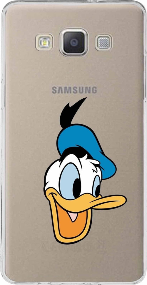 Samsung Galaxy A5 (2015) Kapak Donald Duck Tasarımlı Şeffaf Silikon Kılıf