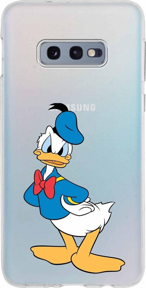 Samsung Galaxy S10E Kapak Donald Duck Tasarımlı Şeffaf Silikon Kılıf