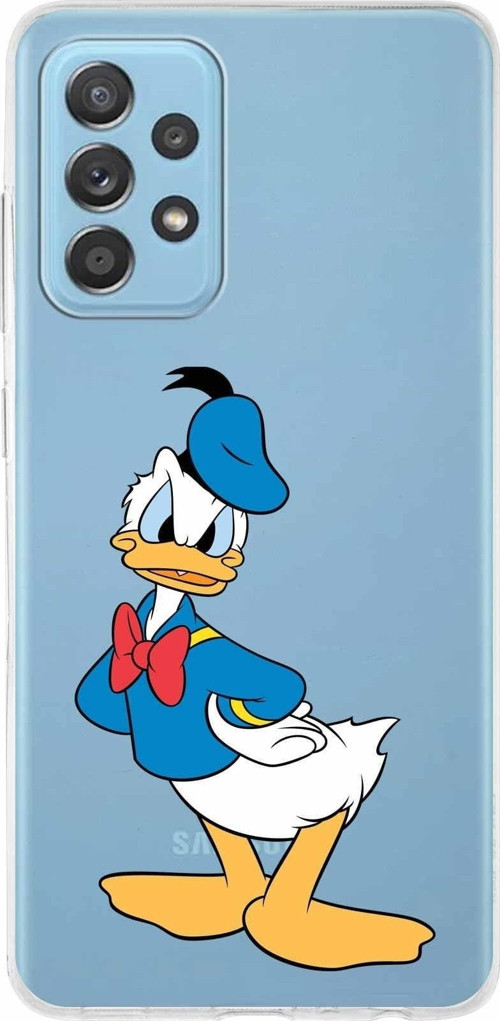 Samsung Galaxy A52 Kapak Donald Duck Tasarımlı Şeffaf Silikon Kılıf