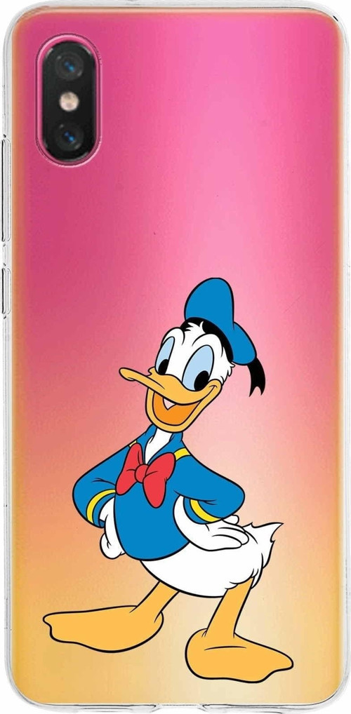 Xiaomi Mi 8 Pro Uyumlu Kapak Donald Duck Tasarımlı Şeffaf Silikon Kılıf