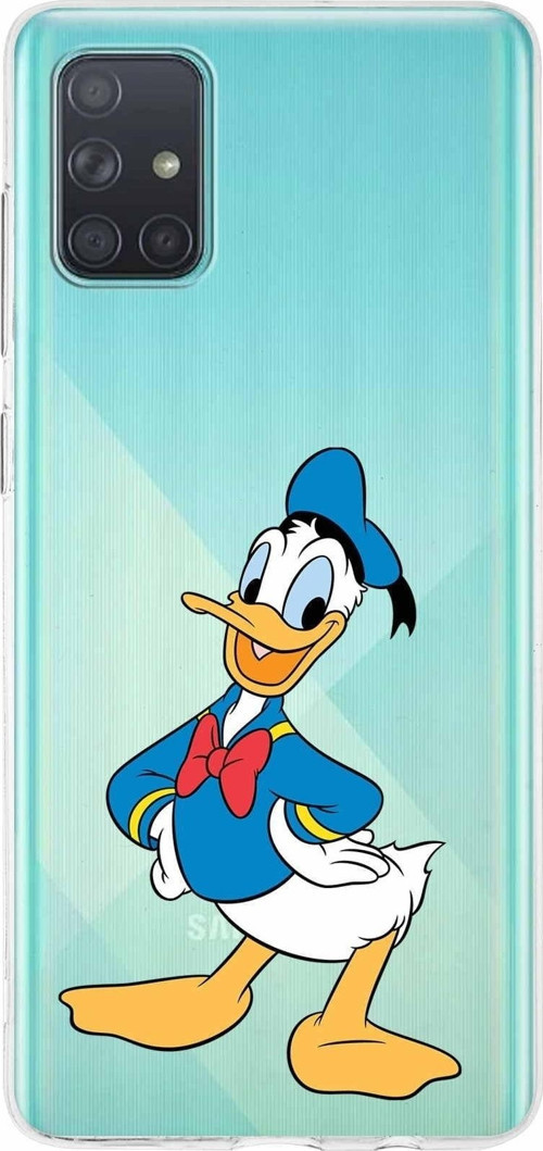 Samsung Galaxy A71 Kapak Donald Duck Tasarımlı Şeffaf Silikon Kılıf