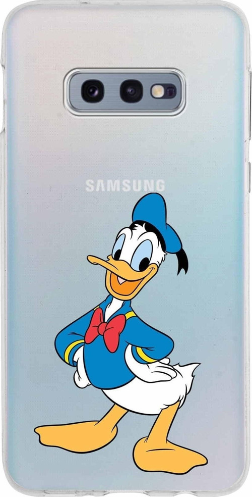 Samsung Galaxy S10E Kapak Donald Duck Tasarımlı Şeffaf Silikon Kılıf