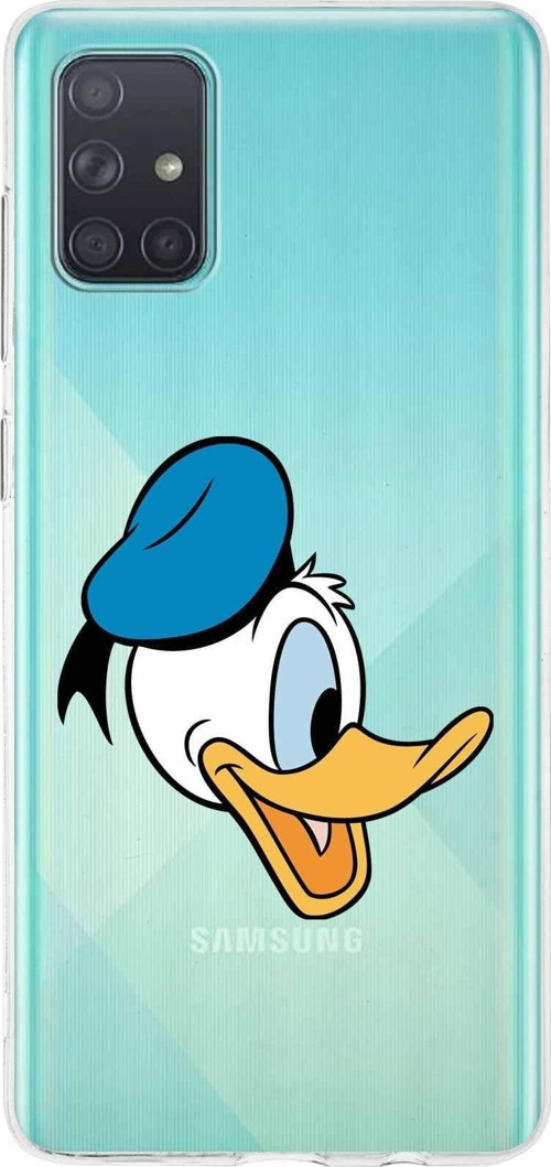 Samsung Galaxy A71 Kapak Donald Duck Tasarımlı Şeffaf Silikon Kılıf