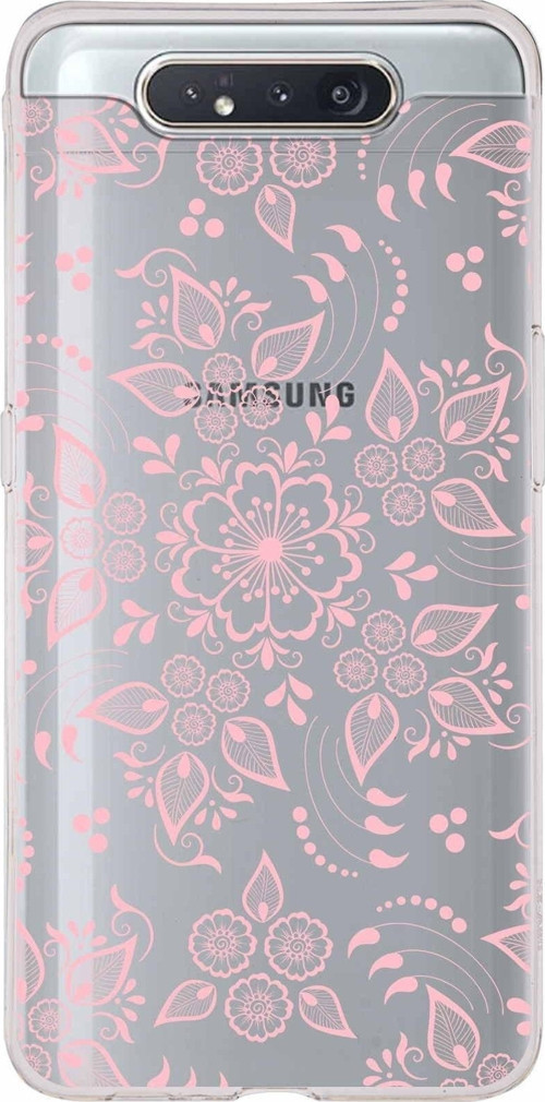 Samsung Galaxy A80 Kapak Nostalji Desen Tasarımlı Şeffaf Silikon Kılıf
