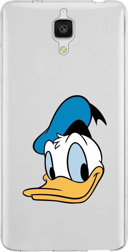 Xiaomi Mi 4 Uyumlu Kapak Donald Duck Tasarımlı Şeffaf Silikon Kılıf