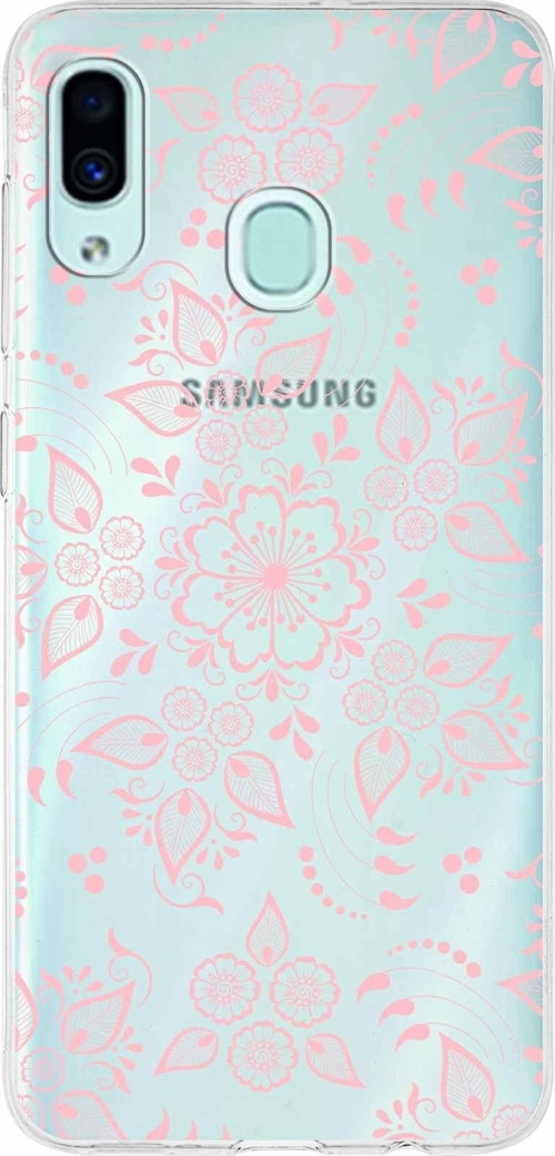 Samsung Galaxy A30 Kapak Nostalji Desen Tasarımlı Şeffaf Silikon Kılıf