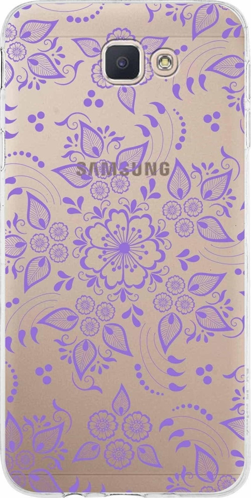 Samsung Galaxy J5 Prime Kapak Nostalji Desen Tasarımlı Şeffaf Silikon Kılıf