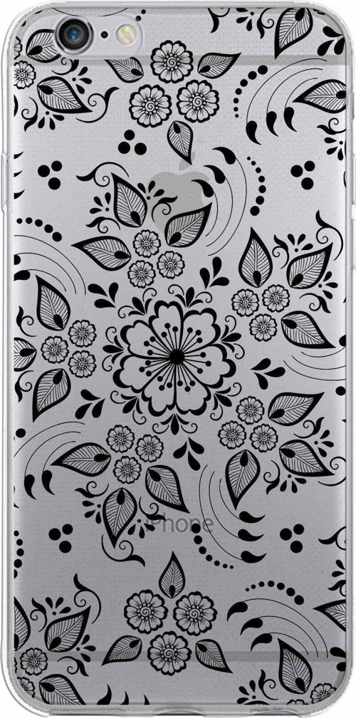 Apple Iphone 6 Plus Uyumlu Kapak Nostalji Desen Tasarımlı Şeffaf Silikon Kılıf