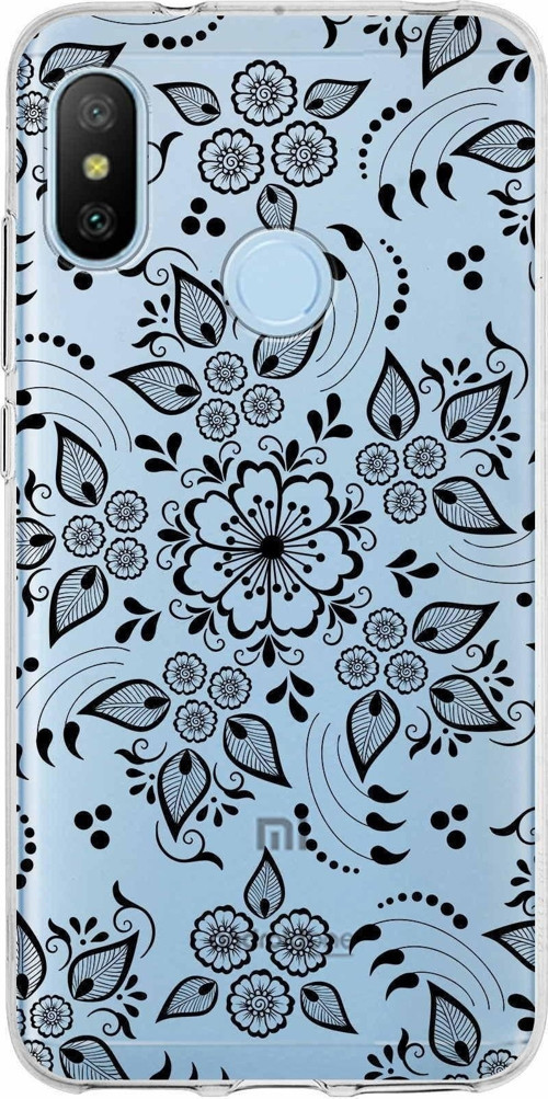 Xiaomi Mi A2 Lite Uyumlu Kapak Nostalji Desen Tasarımlı Şeffaf Silikon Kılıf