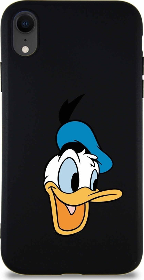 Iphone Xr Uyumlu Kapak Tasarımlı Silikon Kılıf - Siyah