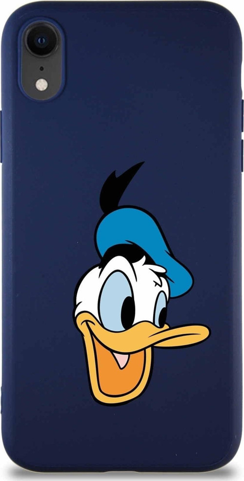 Iphone Xr Uyumlu Soft Premier Kapak Donald Duck-A Tasarımlı Silikon Kılıf - Lacivert