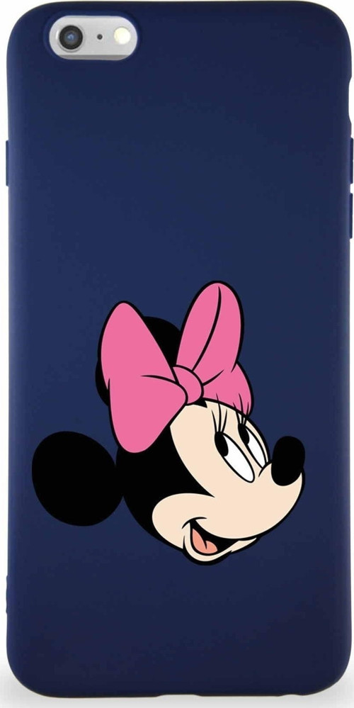 Iphone 6S Plus Uyumlu Soft Premier Kapak Minnie Mouse-A Tasarımlı Silikon Kılıf - Lacivert