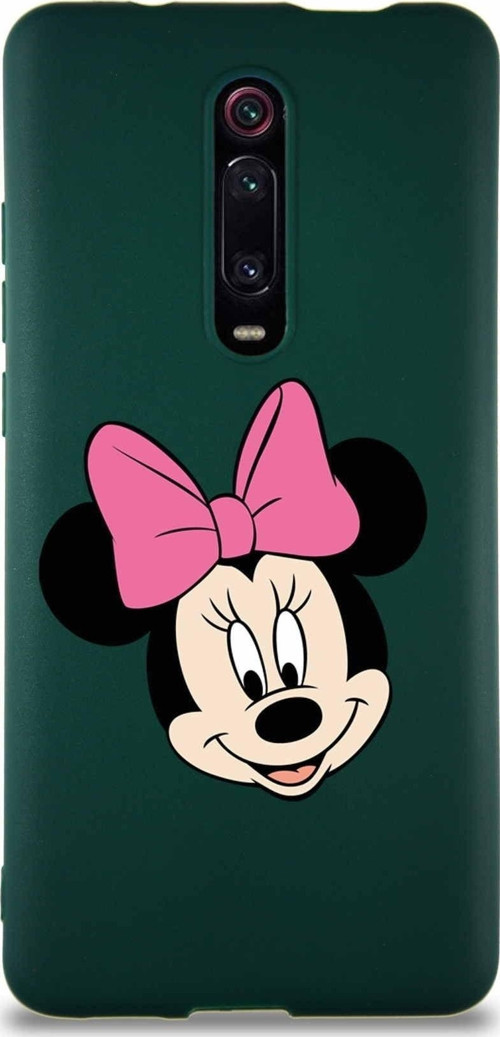 Xiaomi Redmi K20 Soft Premier Kapak Minnie Mouse-C Tasarımlı Silikon Kılıf - Yeşil