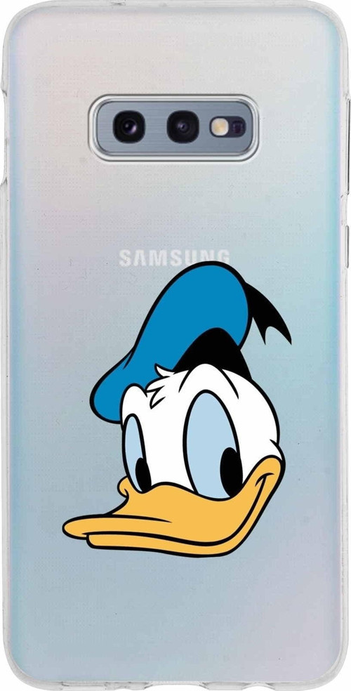 Samsung Galaxy S10E Kapak Donald Duck Tasarımlı Şeffaf Silikon Kılıf