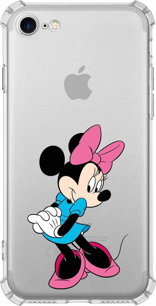 Iphone Se 2020 Uyumlu Köşe Korumalı Antişok Kapak Minnie Mouse Tasarımlı Şeffaf Kılıf