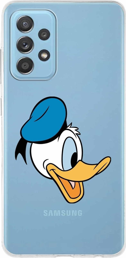 Samsung Galaxy A52 Kapak Donald Duck Tasarımlı Şeffaf Silikon Kılıf