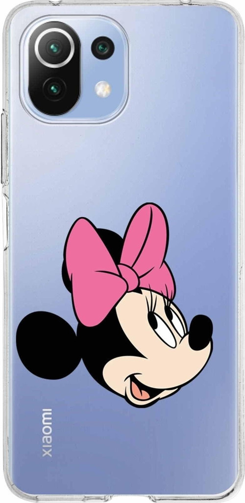 Xiaomi Mi 11 Lite Uyumlu Kapak Minnie Mouse Tasarımlı Şeffaf Silikon Kılıf