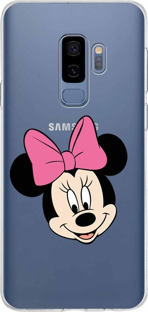 Samsung Galaxy S9 Plus Kapak Minnie Mouse Tasarımlı Şeffaf Silikon Kılıf